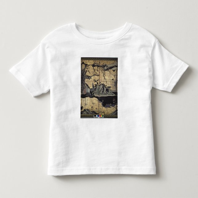 Camiseta Infantil Pássaros e flores das quatro estações (Frente)