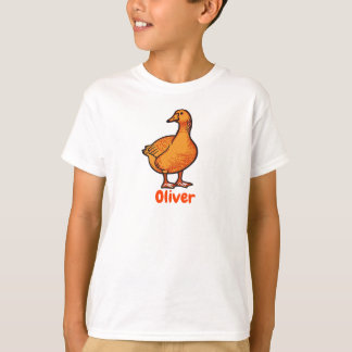 Camiseta Infantil Pato Laranja – Animal Fofo e Div