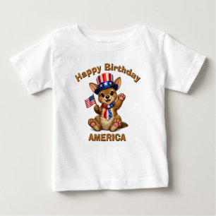 Camiseta Infantil Patriota de Canguru (5ag)