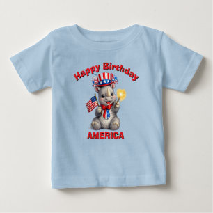 Camiseta Infantil Patriota de Rinoceronte (5aj)