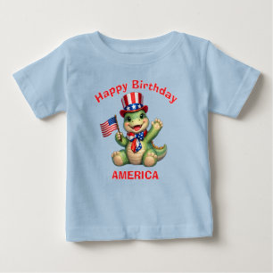 Camiseta Infantil Patriota Dinossauro (6b)