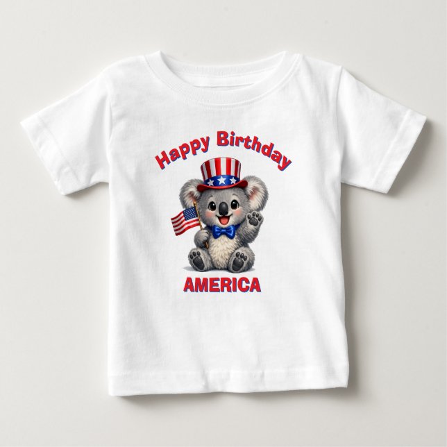 Camiseta Infantil Patriota do Koala (5af) (Frente)