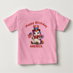 Camiseta Infantil Patriota Unicórnio (6a)