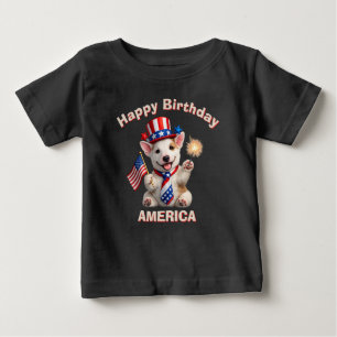 Camiseta infantil patriótica Bull Terrier (2t)