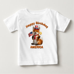 Camiseta Infantil Patriótica da Fox (5s)