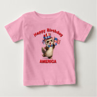 Camiseta infantil patriótica de furão (5x)