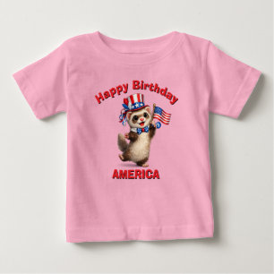 Camiseta infantil patriótica de furão (5x)
