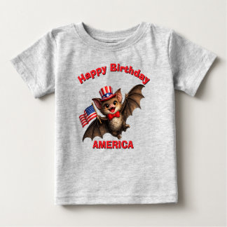 Camiseta Infantil Patriótica do Batman (5aq)