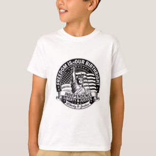 Camiseta Infantil Patriótica Liberdade É Nosso Dir