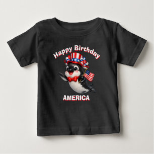 Camiseta Infantil Patriótica Orca (7d)
