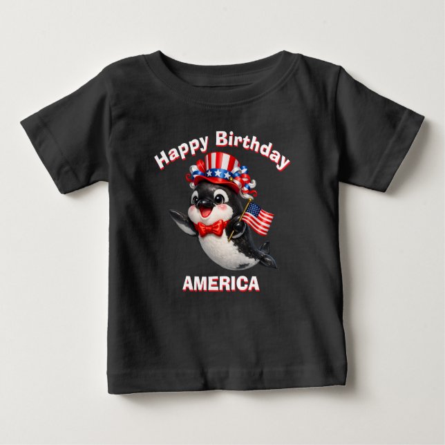 Camiseta Infantil Patriótica Orca (7d) (Frente)