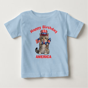 Camiseta Infantil Patriótica Pixie-Bob Kitten (1s)