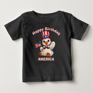 Camiseta infantil patriótica Swan (4b)