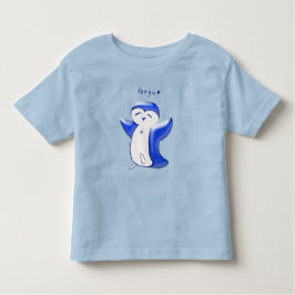 Camiseta Infantil Pengu Penguino Feliz (Azul)