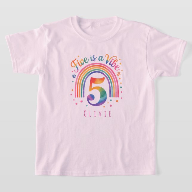 Camiseta Infantil Personalizada Chuvas de Cores pa (Postura )