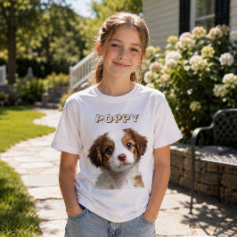 Camiseta infantil personalizada com foto e nome do
