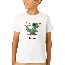 Camiseta Infantil Personalizada de Velociraptor Di