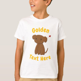 Camiseta Infantil Personalizada do Cão Golden Dood