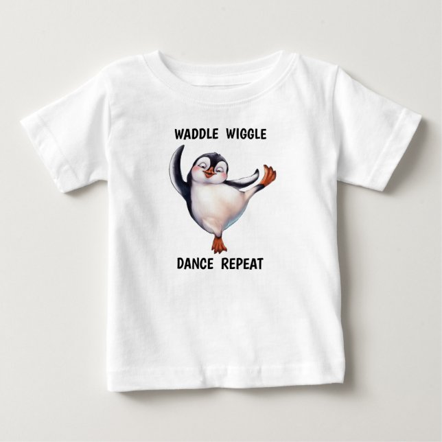 Camiseta Infantil Pinguim Dançante (Frente)