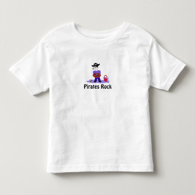 Camiseta Infantil Piratas Rock (Frente)