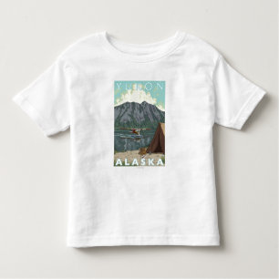 Camiseta Infantil Plano de Bush & pesca - Yukon, Alaska