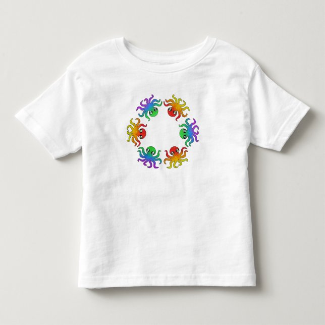 Camiseta Infantil - Polvo Gradiente (branco) (Frente)