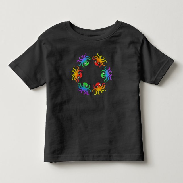 Camiseta Infantil - Polvo Gradiente (vívido) (Frente)