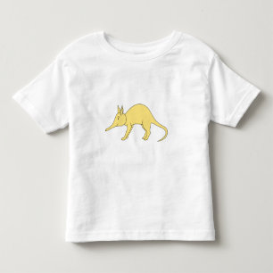 Camiseta Infantil Porco-da-terra amarelo. Animal bonito dos desenhos