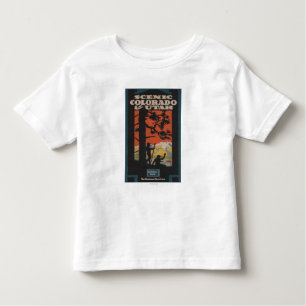 Camiseta Infantil Poster de viagens cénico de Colorado & de Utá