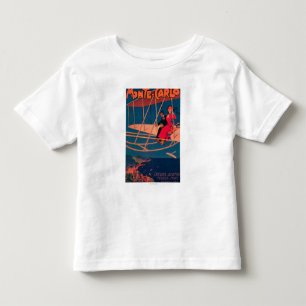 Camiseta Infantil Poster ostentando da aviação