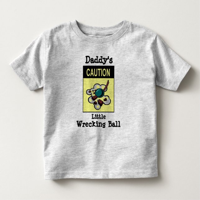 Camiseta Infantil Pouca bola de destruição do pai (Frente)