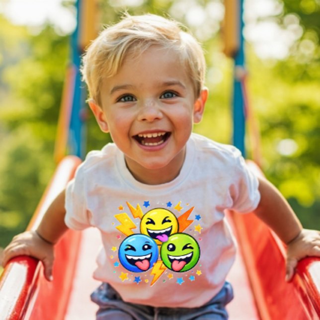 Camiseta Infantil Power Pals™ Emoji Squad – Pla Cu (Criador carregado)