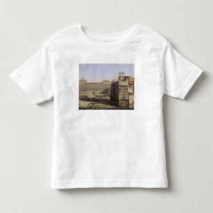 Camiseta Infantil Praça Castello, Turin, gravado por F. Citterio (c