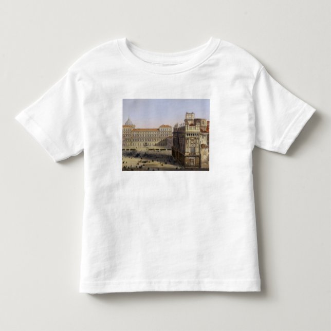 Camiseta Infantil Praça Castello, Turin, gravado por F. Citterio (c (Frente)