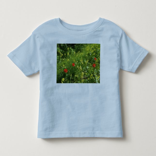 Camiseta Infantil Prado de Flores Silvestres Verme (Frente)