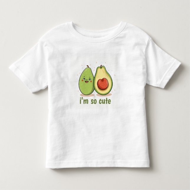 Camiseta Infantil Presente de Amor de Abacate Fofo (Frente)