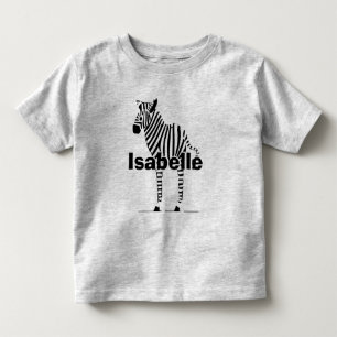 Camiseta Infantil Presentes de amantes de zebra brancos, negros e ne