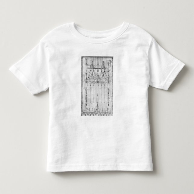 Camiseta Infantil Projete para a catedral, elevação do oeste (Frente)