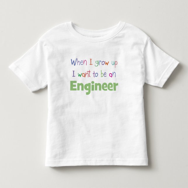 Camiseta Infantil Quando eu crescer Engenheiro (Frente)