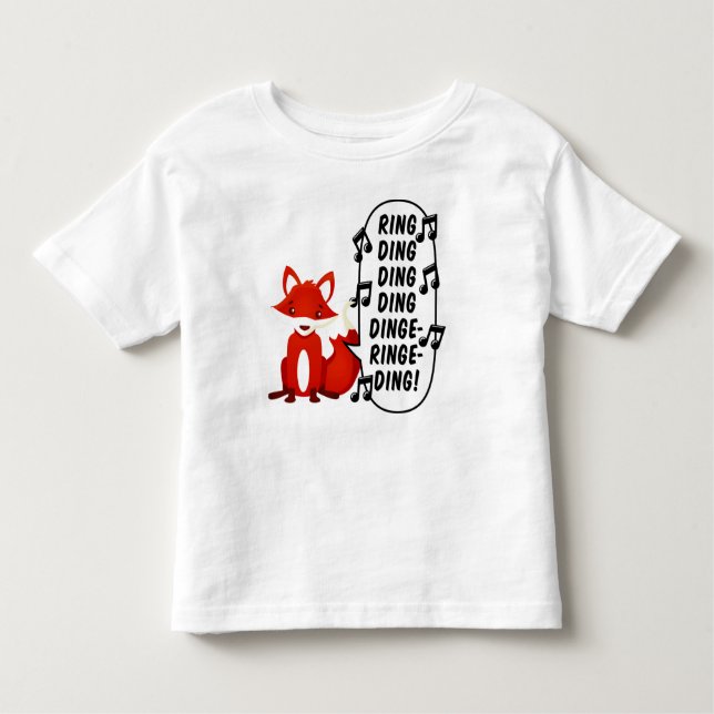 Camiseta Infantil Que faz a raposa diz? (Frente)