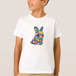 Camiseta Infantil Quebra-Cabeça - Coelho