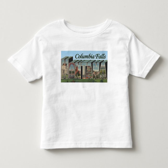 Camiseta Infantil Quedas de Colômbia, Montana - grandes cenas da (Frente)
