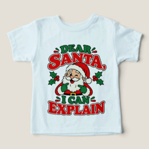 Camiseta Infantil Querido Papai Noel Eu Posso Expl