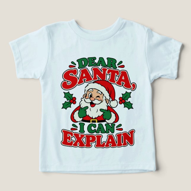 Camiseta Infantil Querido Papai Noel Eu Posso Expl (Design frontal)