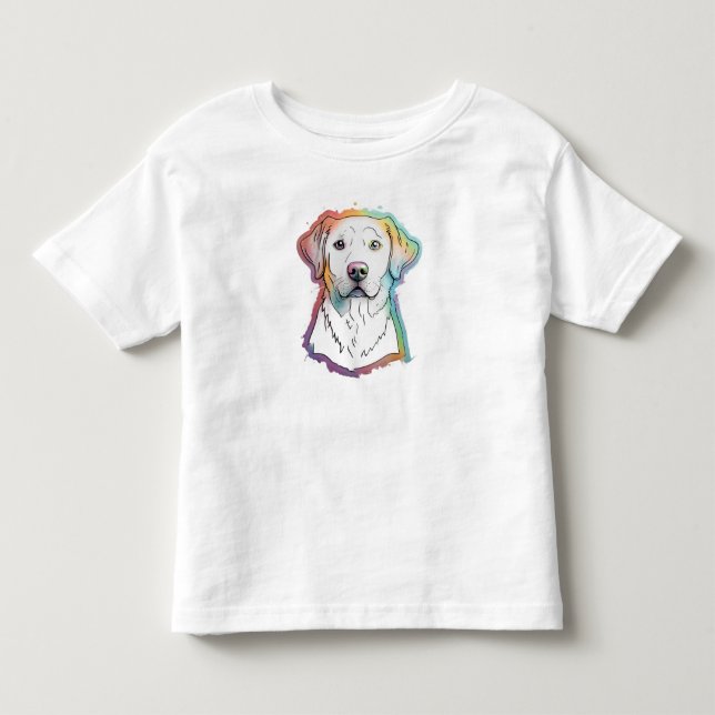 Camiseta infantil Rainbow Labrador (Frente)