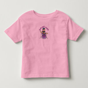 Camiseta Infantil Rapariga de Baterista Leve