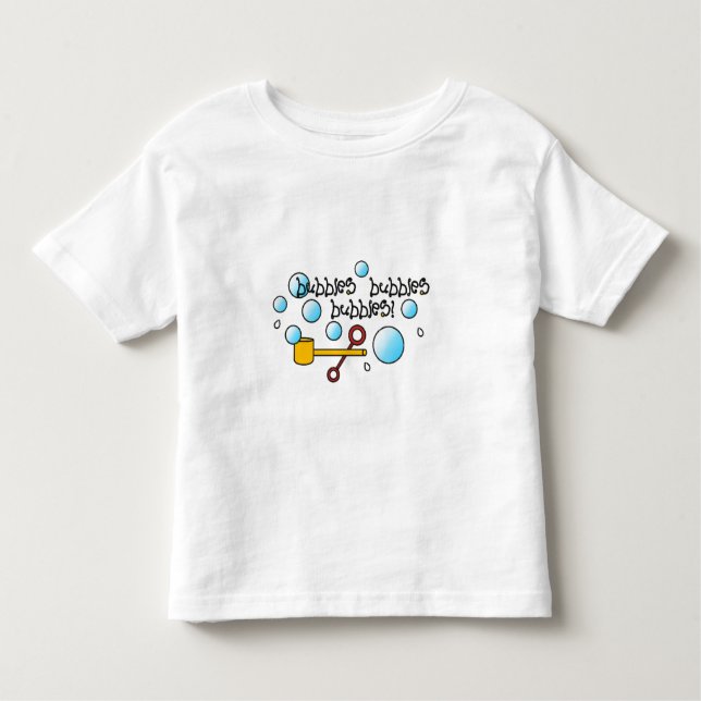 Camiseta Infantil Rapazes, Bolhas, Bolhas De Bebê (Frente)