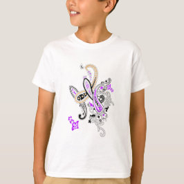 Camiseta Infantil Raposa Paisley Roxa
