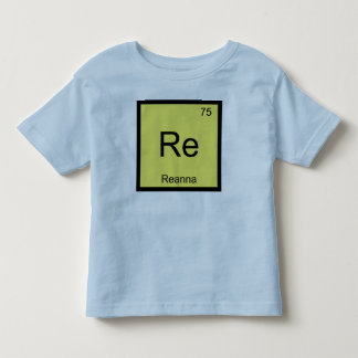 Camiseta Infantil Reanna Nome Elemento Químico Tabela Periódica