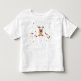 Camiseta Infantil Rena de Natal Fofa